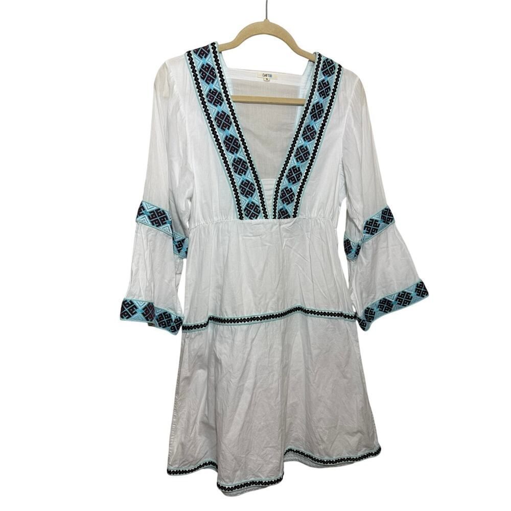 Daft Cotton Embroidered Mini Dress Sz. S